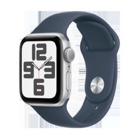 Watch Apple Watch SE2 (2023) V2 GPS 44mm Silver Aluminium Case with Sport Band S/M - Storm Blue - MREC3V2EU
