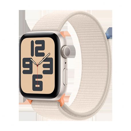 Watch Apple Watch SE2 (2023) V2 GPS 44mm Starlight Aluminium Case with Sport Loop - Starlight - MRE63EU