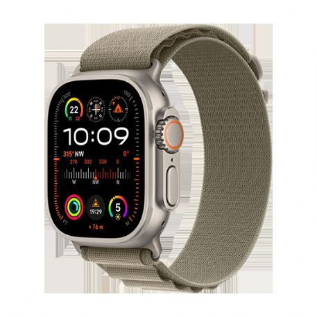 Watch Apple Watch Ultra 2 LTE 49mm Titanium Case with Alpine Loop S - Olive - MREX3EU