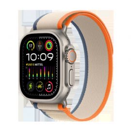 Watch Apple Watch Ultra 2 LTE 49mm Titanium Case with Trail Loop S/M - Orange/Beige - MRF13FDA